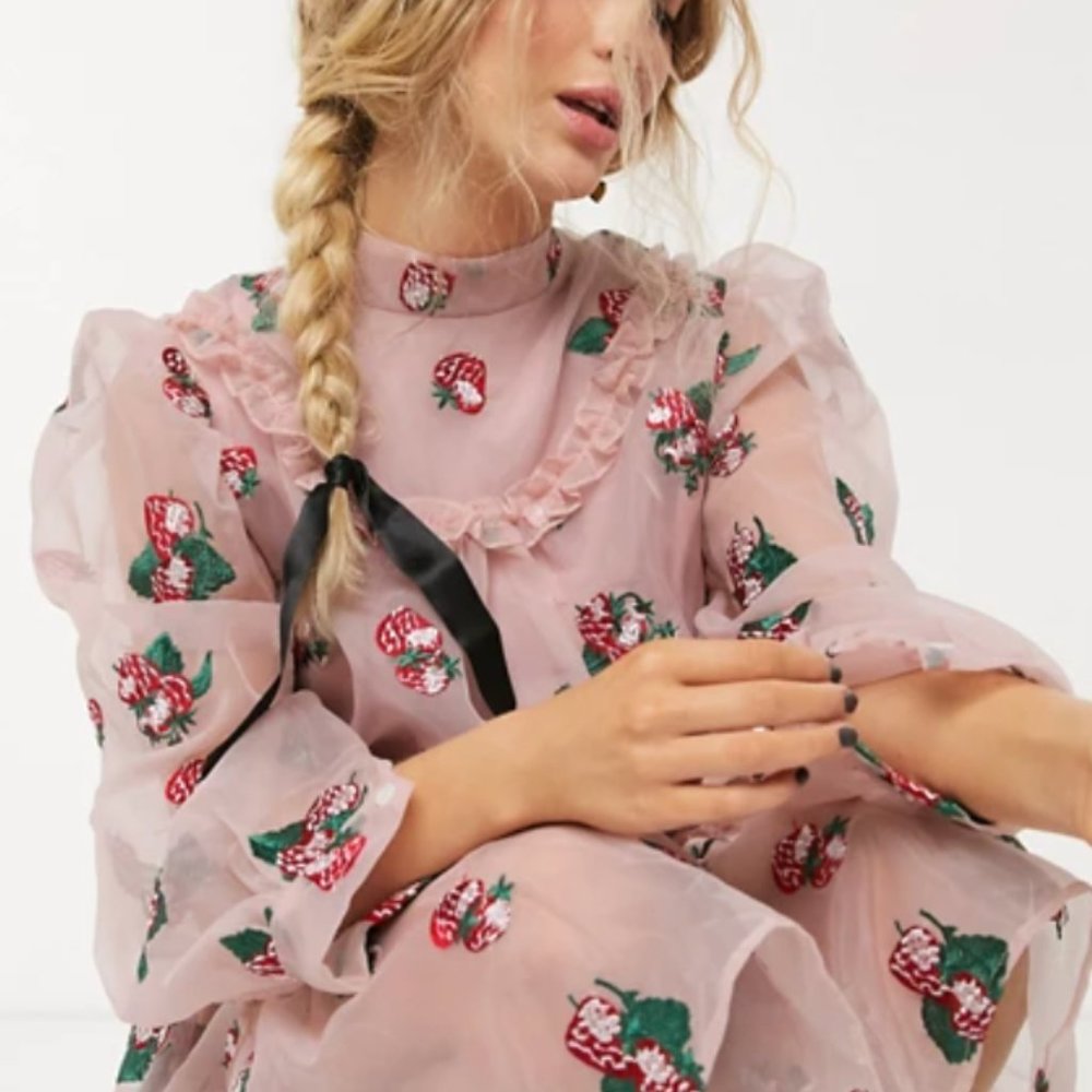 Sister Jane Mini Strawberry Smock Dress